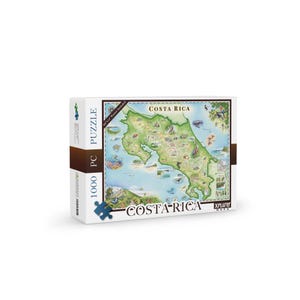 Costa Rica Landkarte - 1000 Teile, inklusive Poster