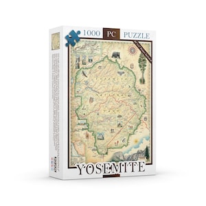 Yosemite National Park Map Puzzle - 1000 Pieces, Includes Poster