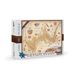 Mapa do Parque Nacional do Grand Canyon - 1000 peças, inclui pôster