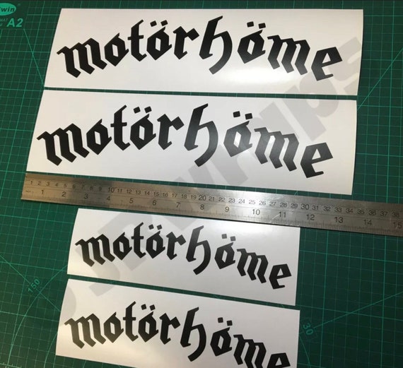 Motorhome Motorhead Sticker Set Decals Caravan Camper Car Van Etsy