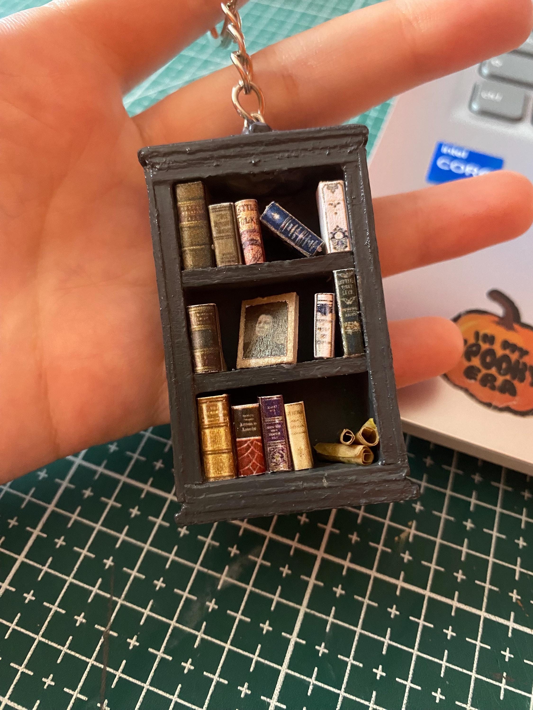Cute Library Keychains Miniature Book Library Keychain: Handmade Book Lover Gift - Etsy