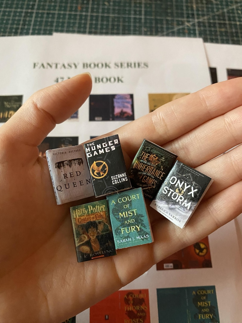 Printable Miniature Book Cover 47 Fantasy Mini Book Set 1/12 Scale - Etsy