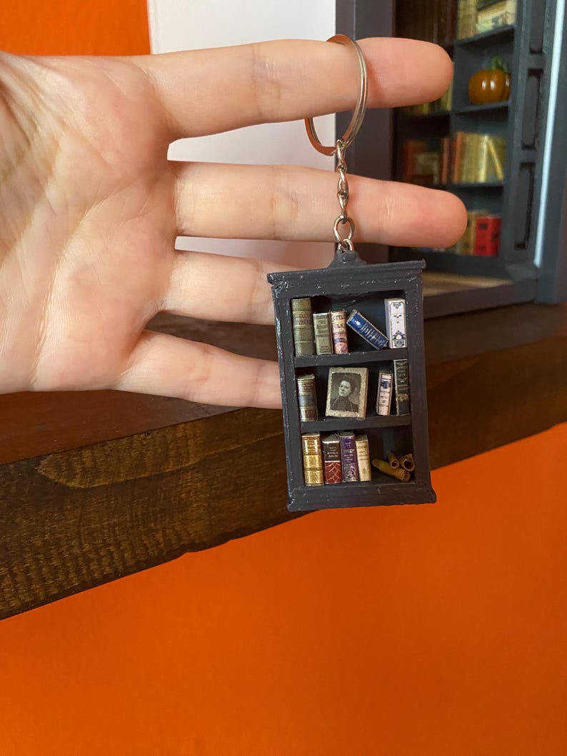 Cute Library Keychains Miniature Book Library Keychain: Handmade Book Lover Gift - Etsy