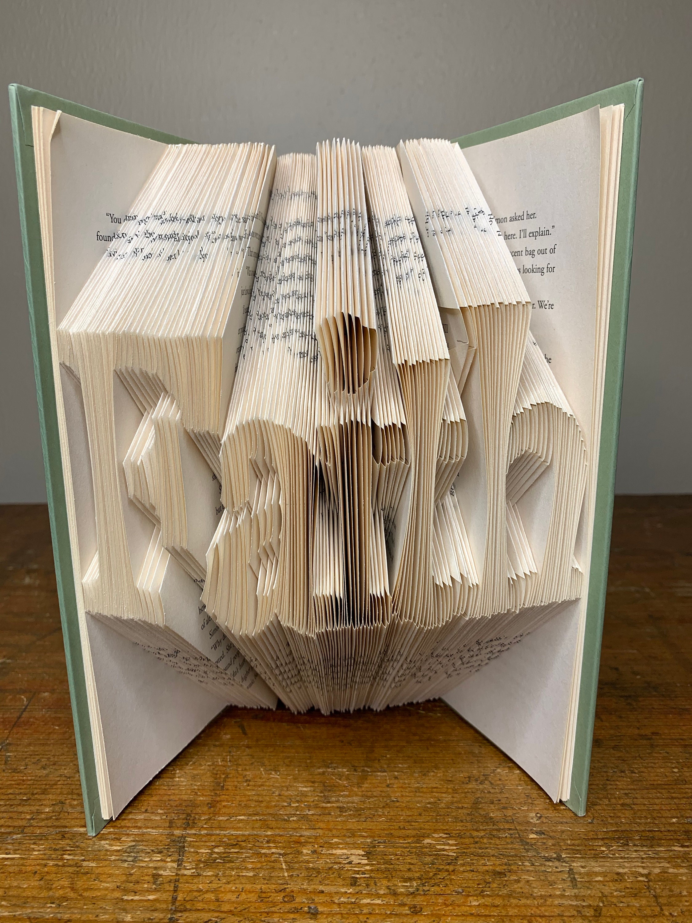 Faith Book Folded Art Etsy