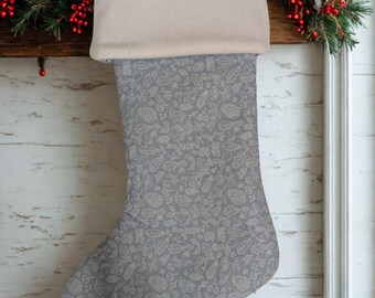 Christmas Stocking - Light Blue Winter Theme