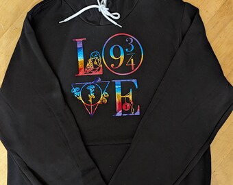 HP L.O.V.E Black Long Sleeve Hoodie (Size Medium)