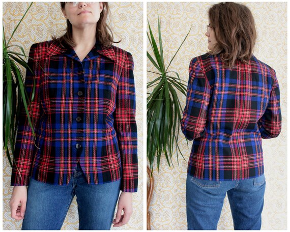 L - Vintage 1990's Pendleton Plaid Blazer