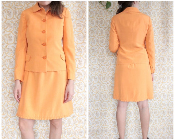 M - Vintage 1990's Versace Orange Dress Suit