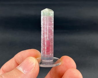 Pink blue Tourmaline DT 4.3 x 1.2 x 1.2cm 9g from Paprok, Afghanistan