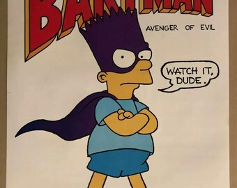 Vtg 1990 Original The Simpsons Family Poster Matt Groening 21”x31”