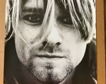 pôster vintage pin-up memorial de Kurt Cobain dos anos 90