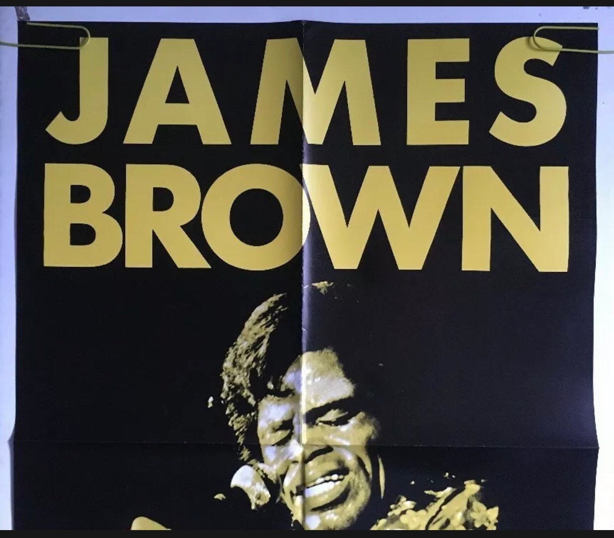 97年 当時物！ジェームスブラウン James Brown 来日 ポスター（額付 97