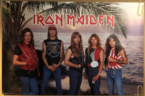 Iron Maiden Original Vintage Poster Music Memorabilia Full Band