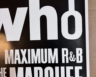 The Who Maximum R&b Vintage Poster 1970s Music Memorabilia Black