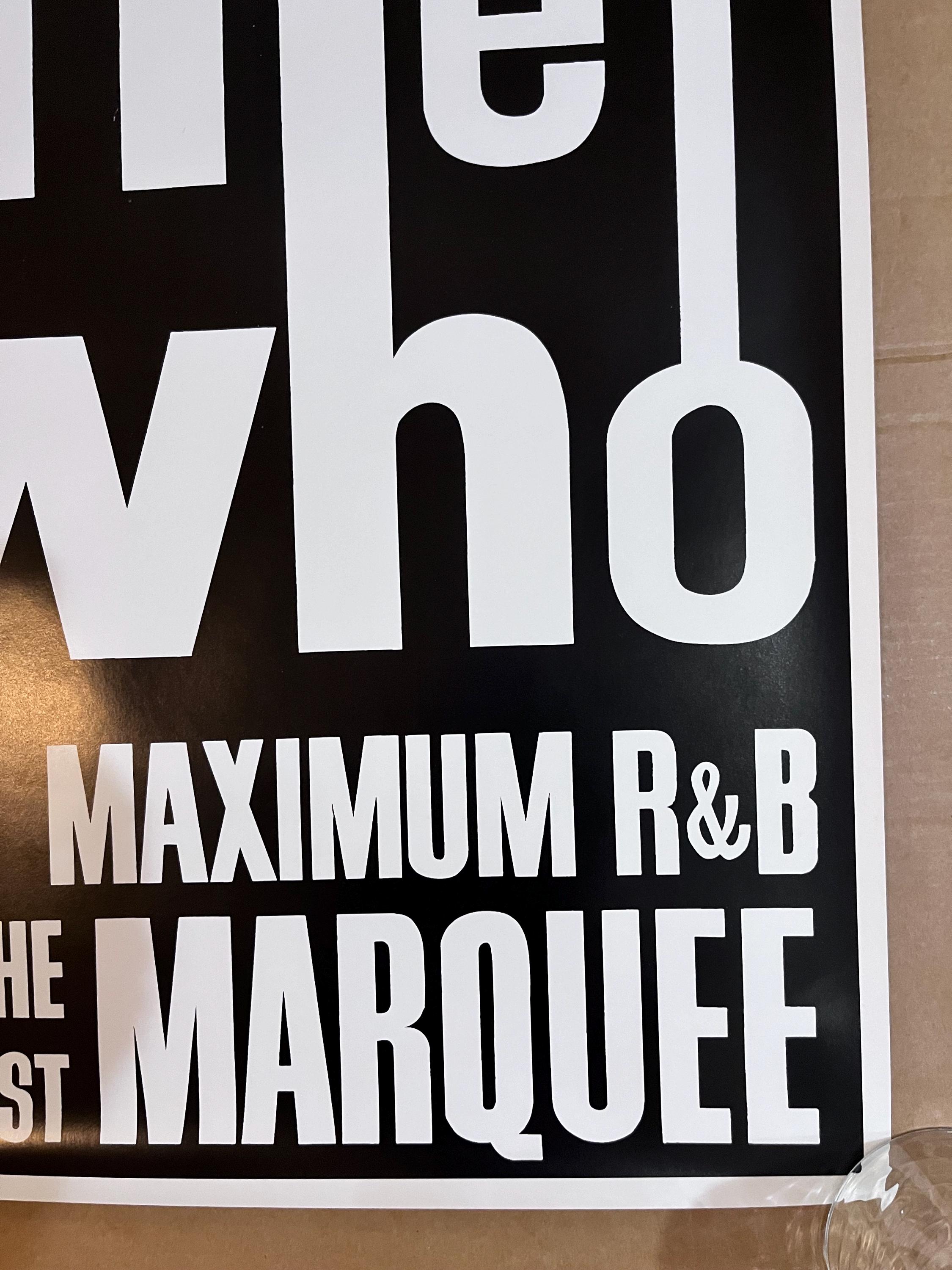 The Who Maximum R&B 大型ポスター B1相当 The Who Maximum R&b Vintage Poster 1970s Music Memorabilia Black