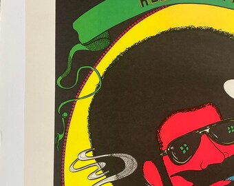 Keep A Puffin Blacklight Poster Vintage Original Zig Zag Afro Man
