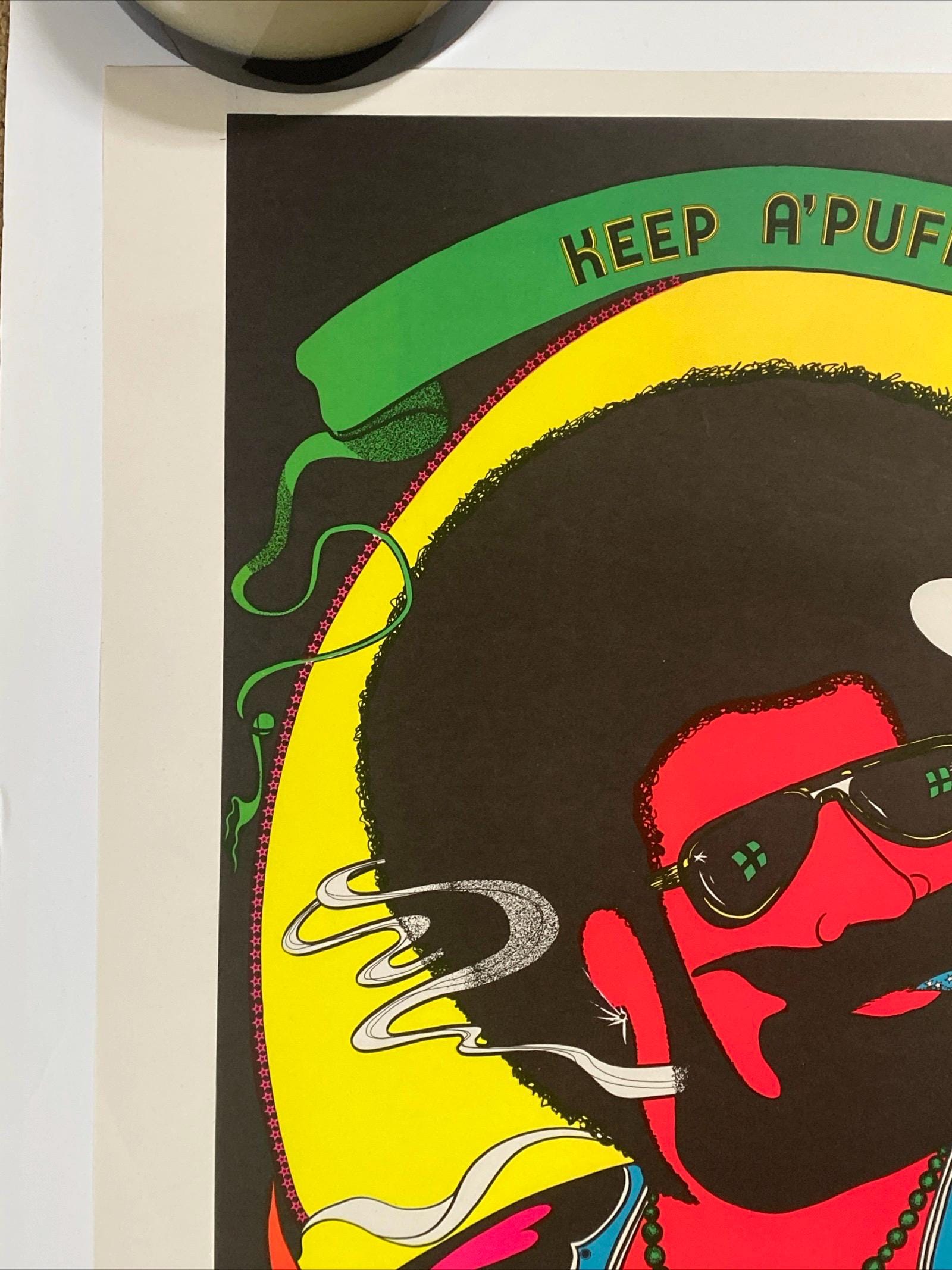 ヴィンテージ   keep on puffin ブラックライトポスター ヴィンテージ keep on puffin ブラックライトポスター