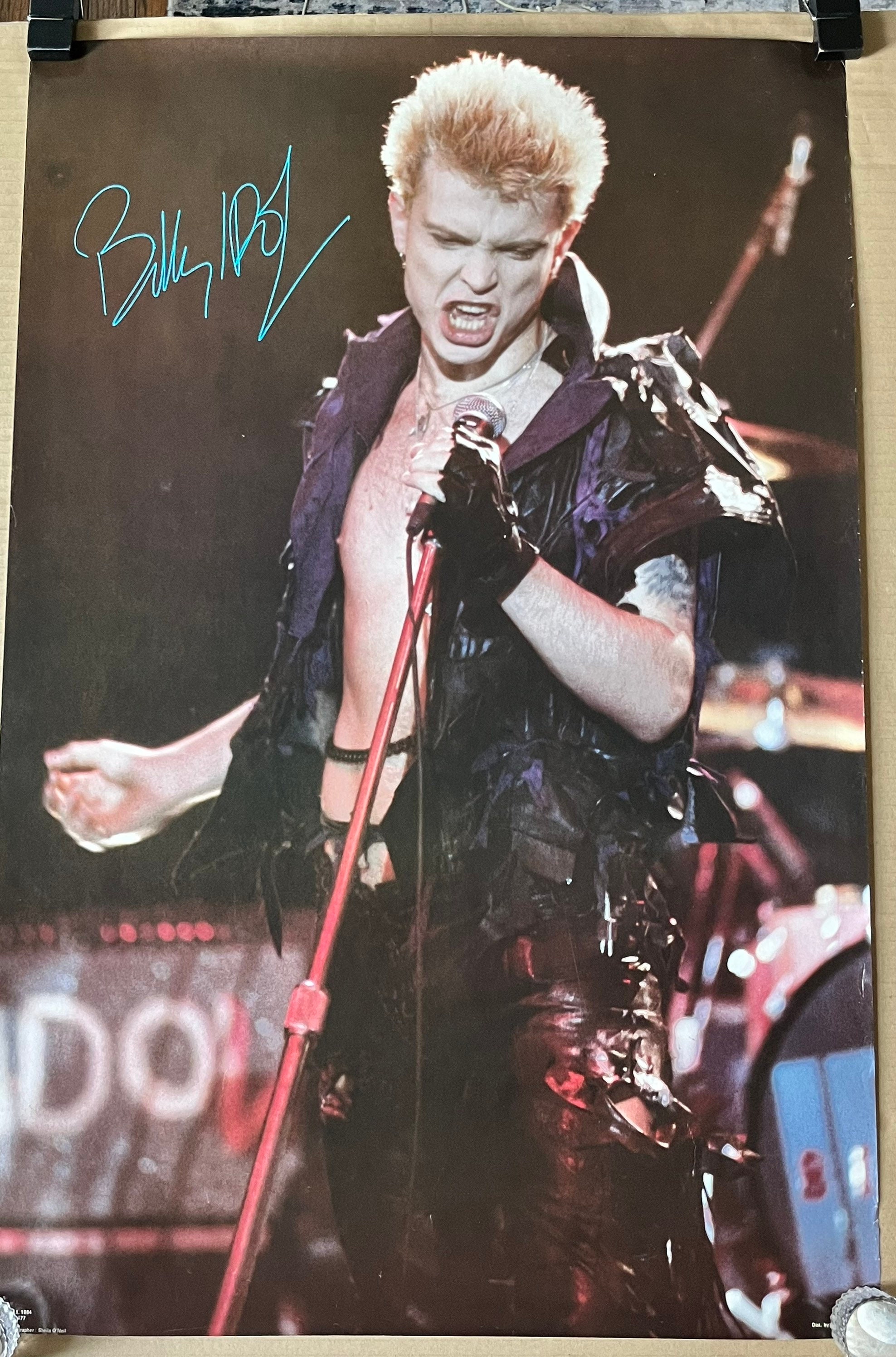 Billy Idol ビリーアイドル　ポスター 1984年の当時物 Vintage Original 1984 Billy Idol Funky Poster 1984 Music
