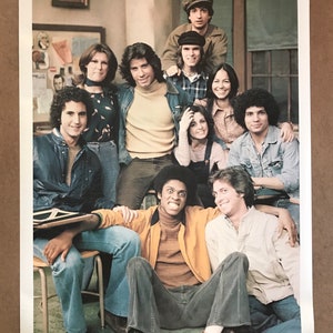 Vintage original welcome back Kotter poster 1976 The Sweathogs classroom pinup television movie travolta