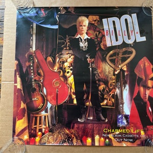cartel vintage vida encantada Billy Idol 1980 recuerdos musicales promo