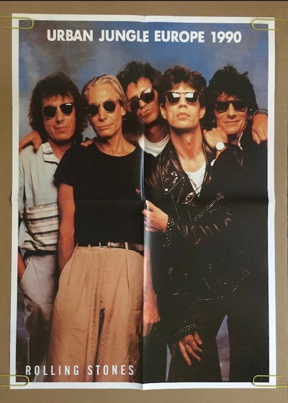 Vintage Original 1990s Rolling Stones Promo Poster Urban Jungle