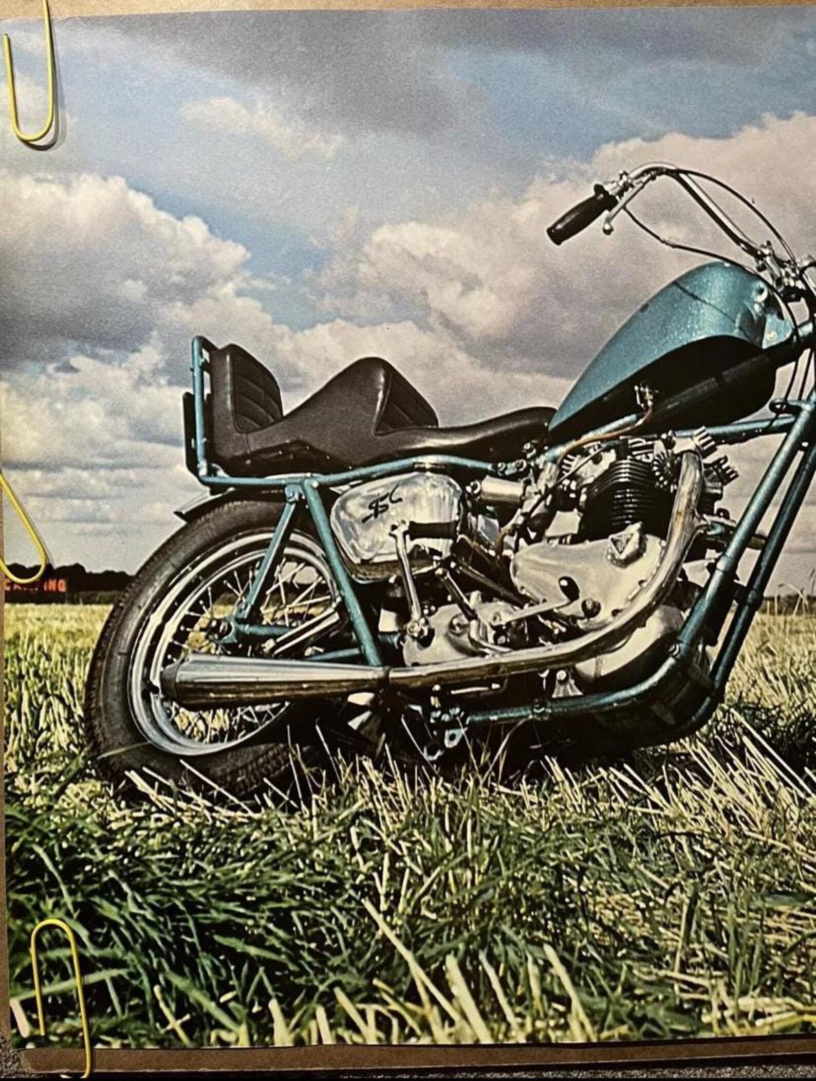 Vintage Custom Motorcycle Chopper Poster Motorcycle Poster Multi ...