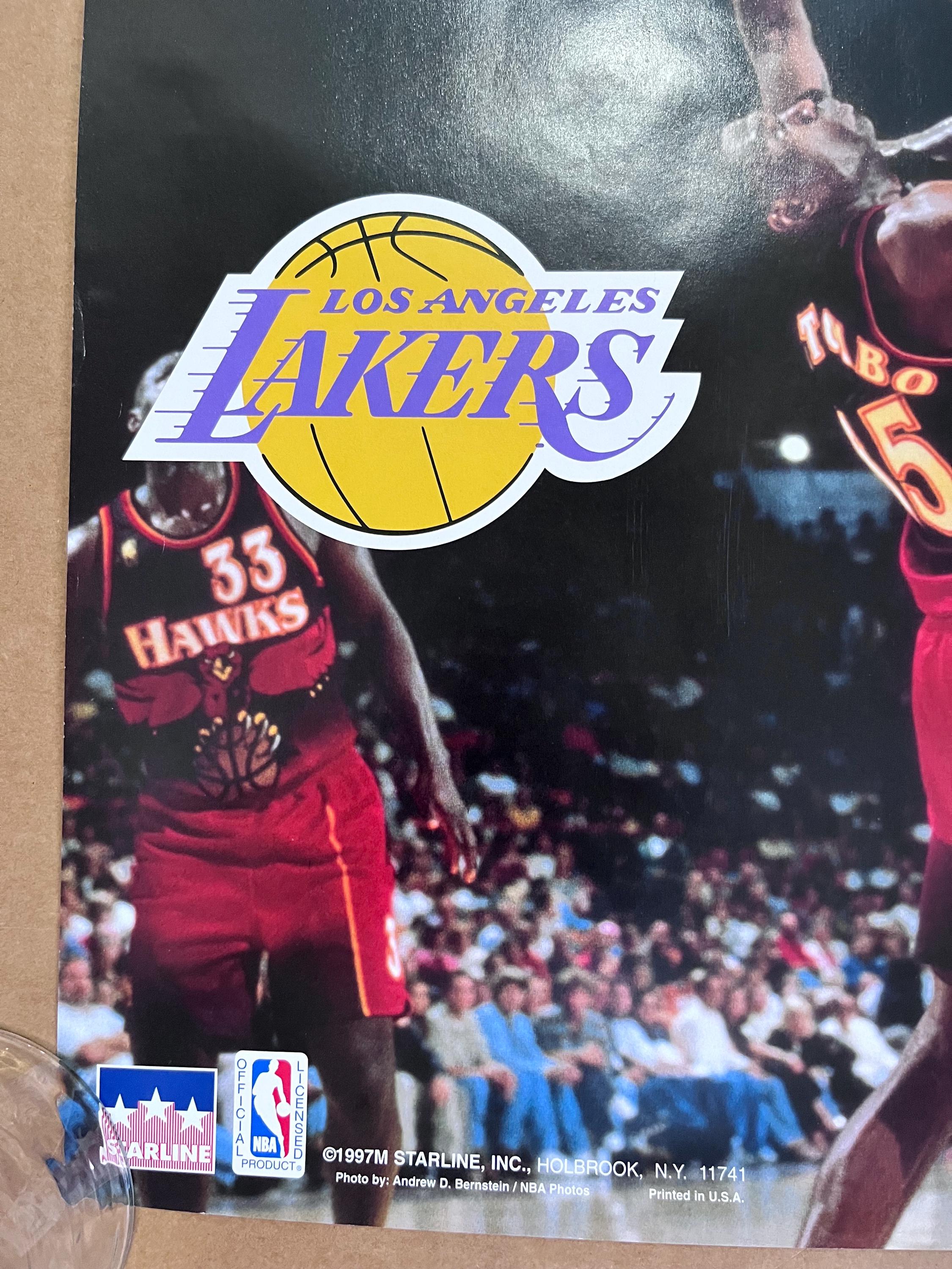 Shaquille O'neal Poster Vintage Basketball Pinup NBA Shaq 1997