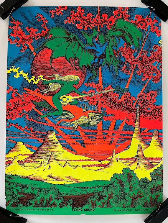 1971 vintage Have A Nice Day ブラックライトポスター HAVE A NICE DAY VINTAGE SILKSCREEN BLACKLIGHT POSTER 1970