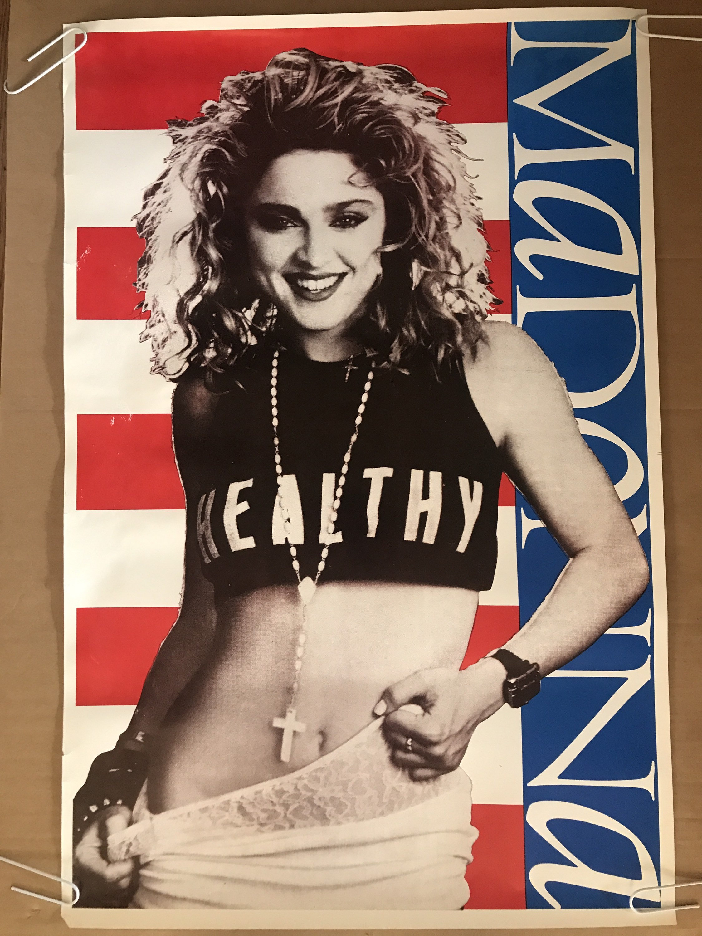 Vintage Original Madonna Poster Healthy Music Memorabilia