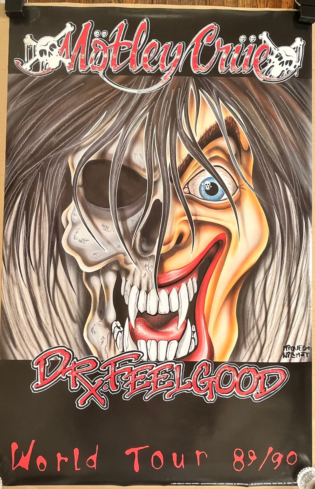 Vintage Original Poster Motley Crew Dr Feel Good Tour 1989