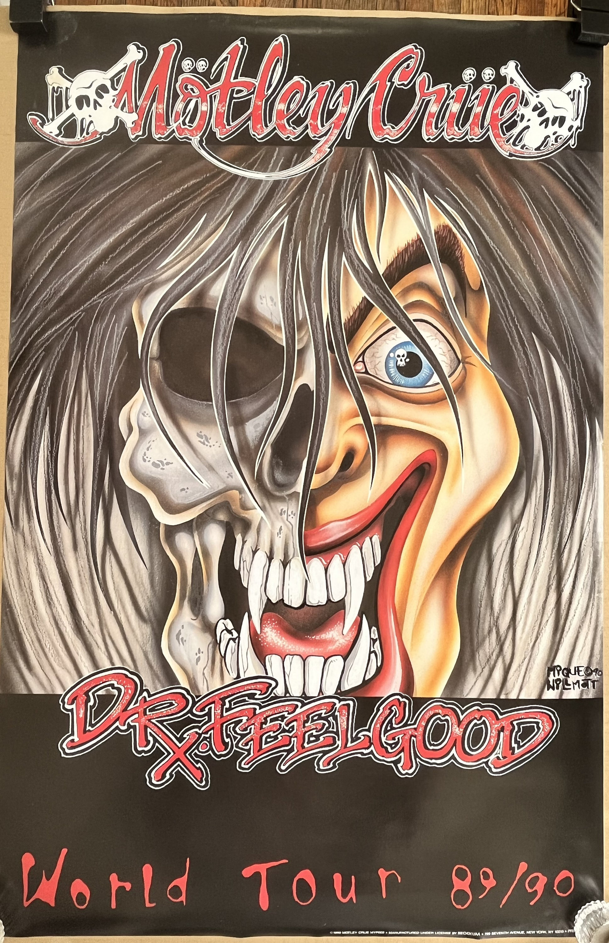Vintage Original Poster Motley Crew Dr Feel Good Tour 1989/90