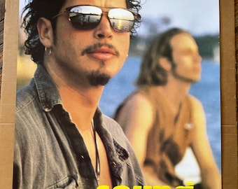 Vintage Poster Soundgarden Chris Cornell 1990s Music Memorabilia