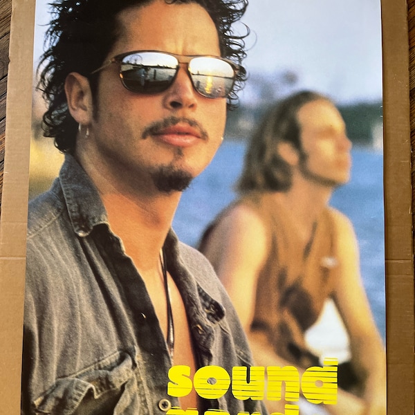 vintage poster soundgarden Chris Cornell 1990s music memorabilia