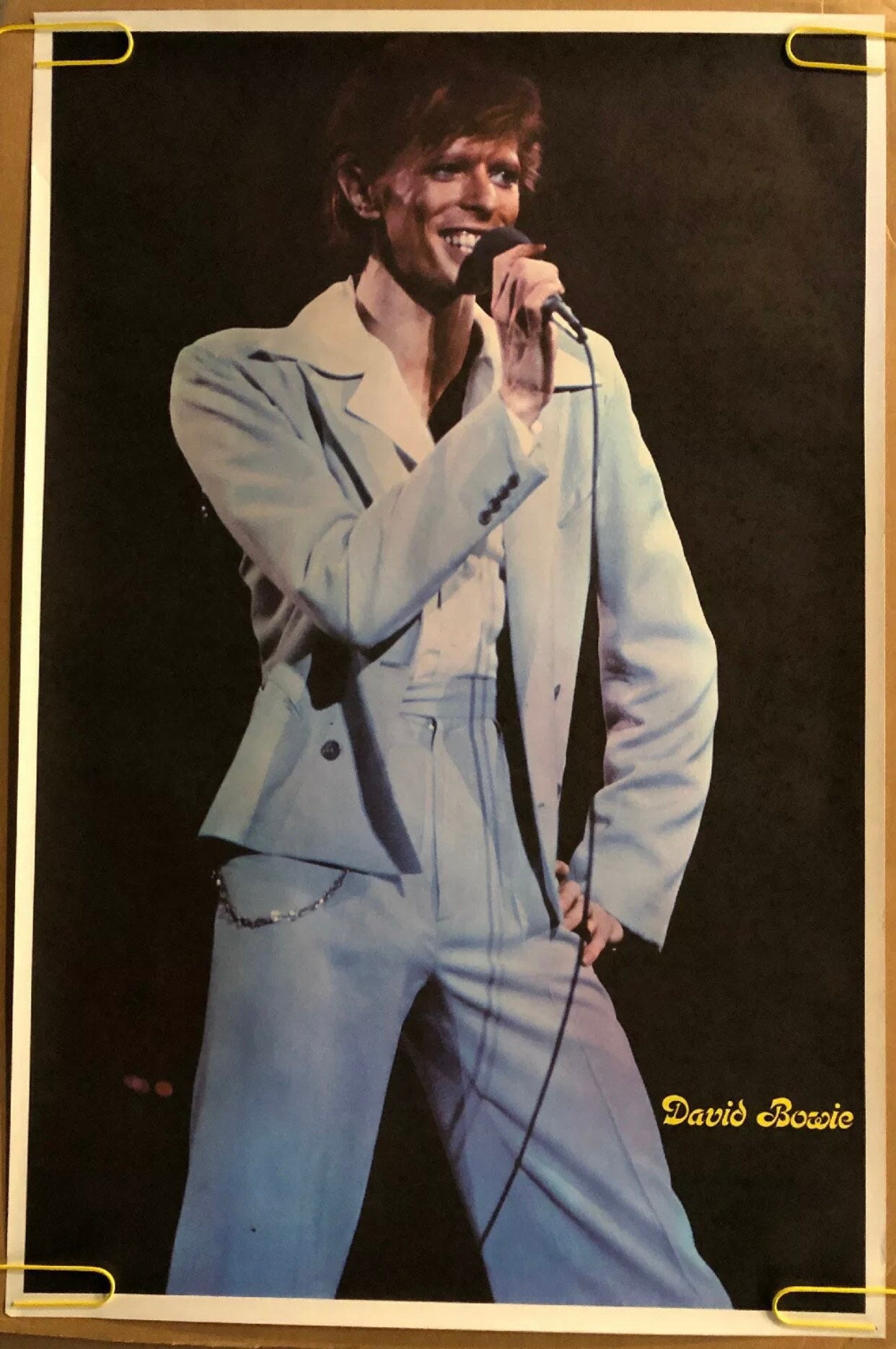 Original Vintage Poster David Bowie Music Memorabilia Pin up 1970’s on ...