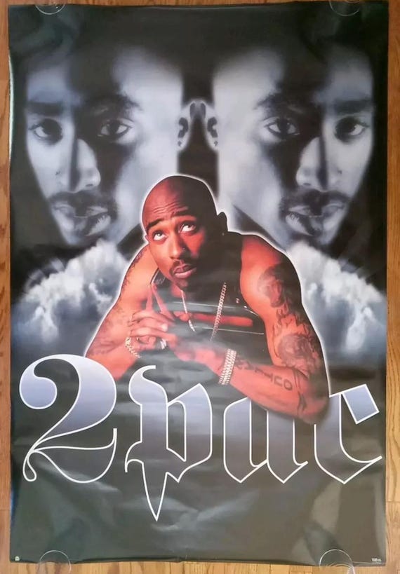 90s vintage poster「2 PAC」 2 PAC Shakur Vintage Xtra Large Subway Size Poster West Coast Hip