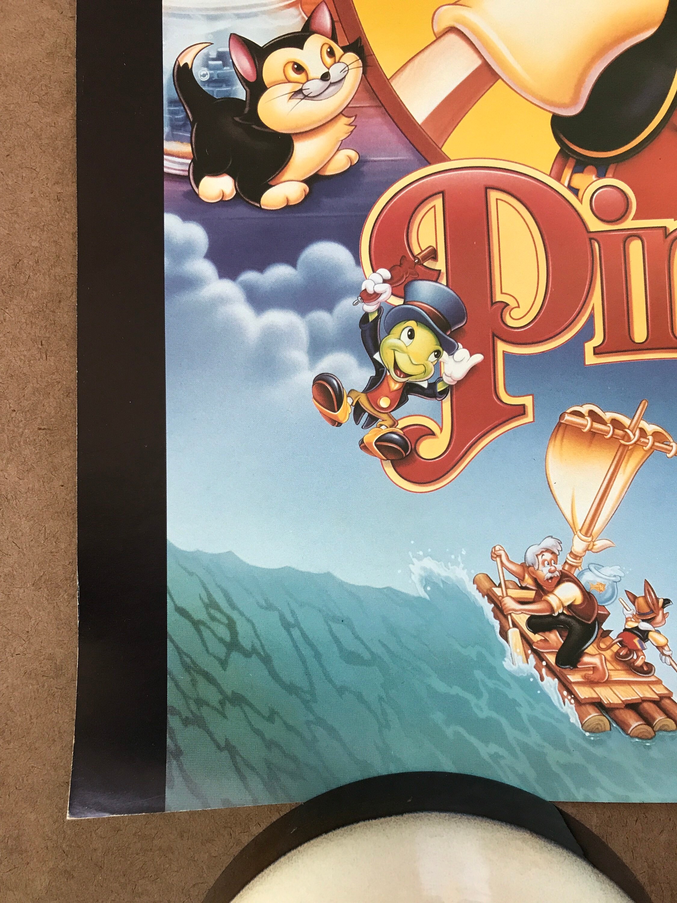 ヴィンテージオリジナル 1980 年代 ピノキオ ピンナップ ポスター