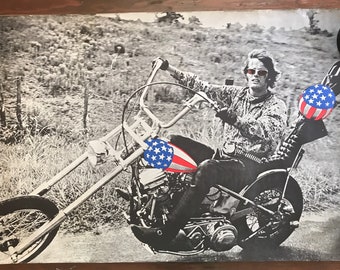 Portrait of American biker and founding member of the