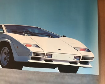 オリジナル ビンテージ ポスター 1984 ランボルギーニ カウンタック