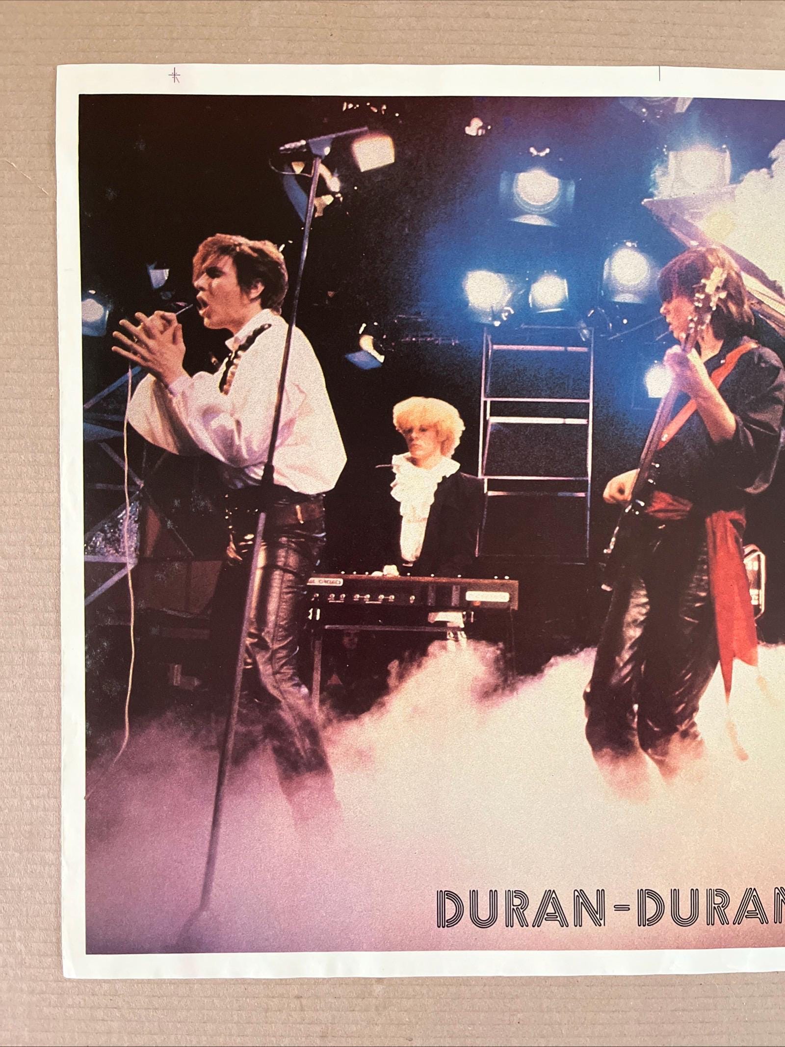 Vintage Original 1980s Duran Duran on Stage Poster Pop Music
