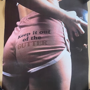 Original Manténgalo fuera del cartel de bolos de comedia de la tienda de cabecera