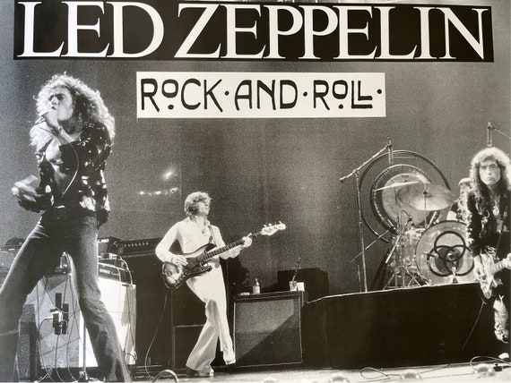 レッド・ツェッペリンのビンテージポスター、ロックンロール写真