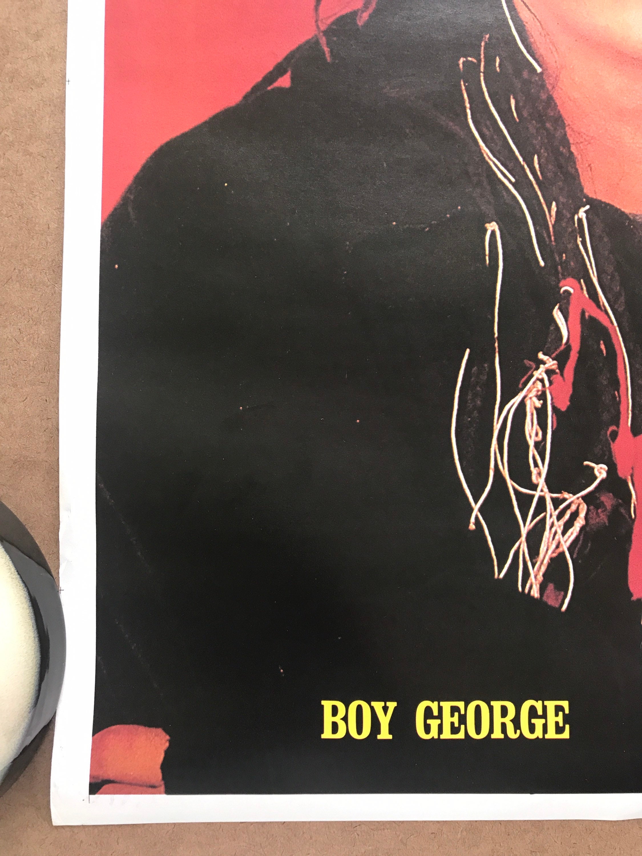 ヴィンテージ オリジナル 1980 年代 ボーイ ジョージ ミニ ポスター