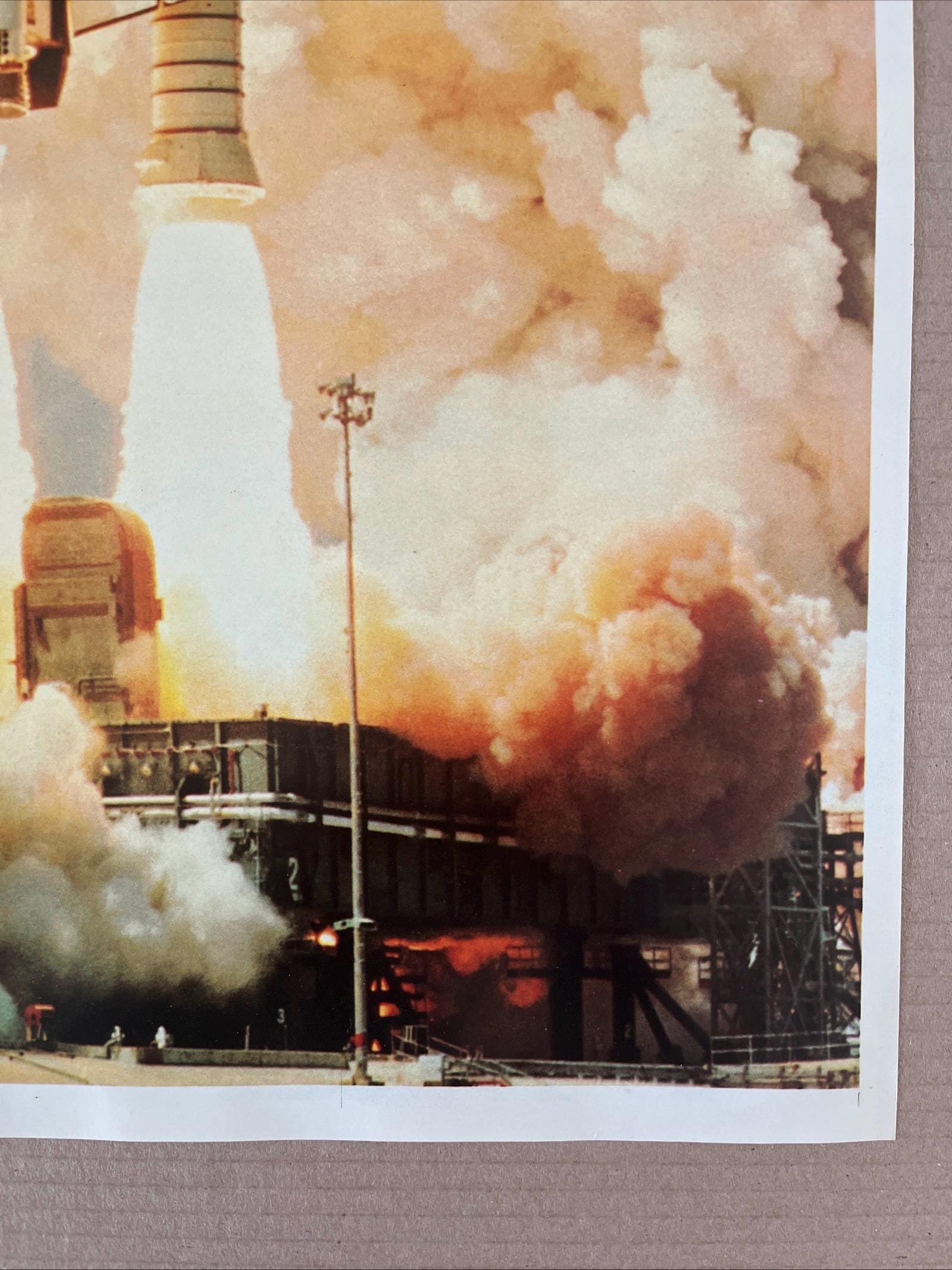 Vintage Original NASA Challenger Space Shuttle Lift off Poster