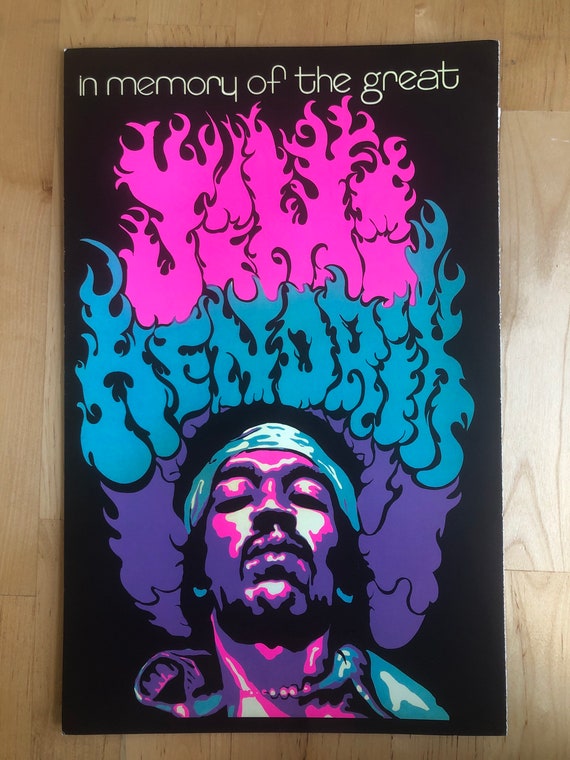 Jimmy Hendrix Untitled Double Sided Blacklight Poster Print - Etsy
