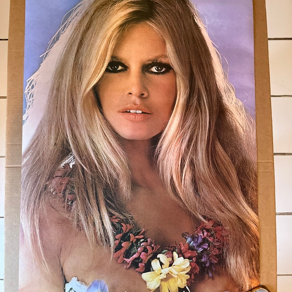 Brigitte Bardot 1970 pace actress celebrity vintage poster