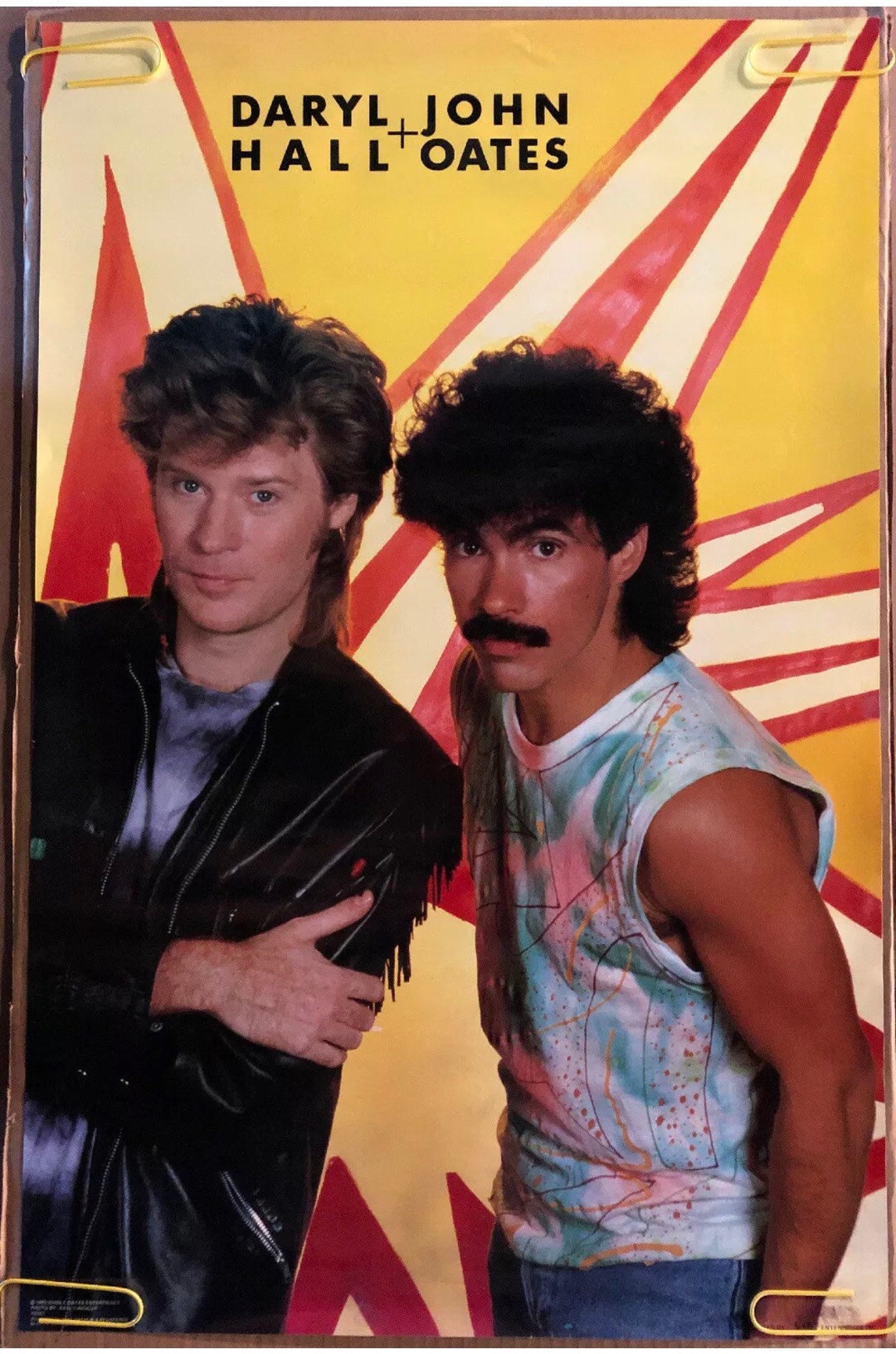 ホール&オーツ　ポスター Original Vintage Poster Daryl Hall & John Oates Music Memorabilia