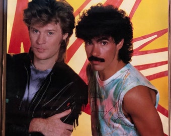 Originele vintage poster Daryl Hall & John Oates muziekmemorabilia pin-up 1985