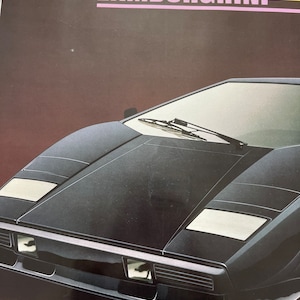 Lamborghini Countach cartel vintage coche deportivo