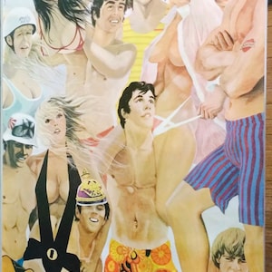 Summer Fun Bob Dara Original Vintage Poster 1967 Bikini Beach Biker Collage 1960's
