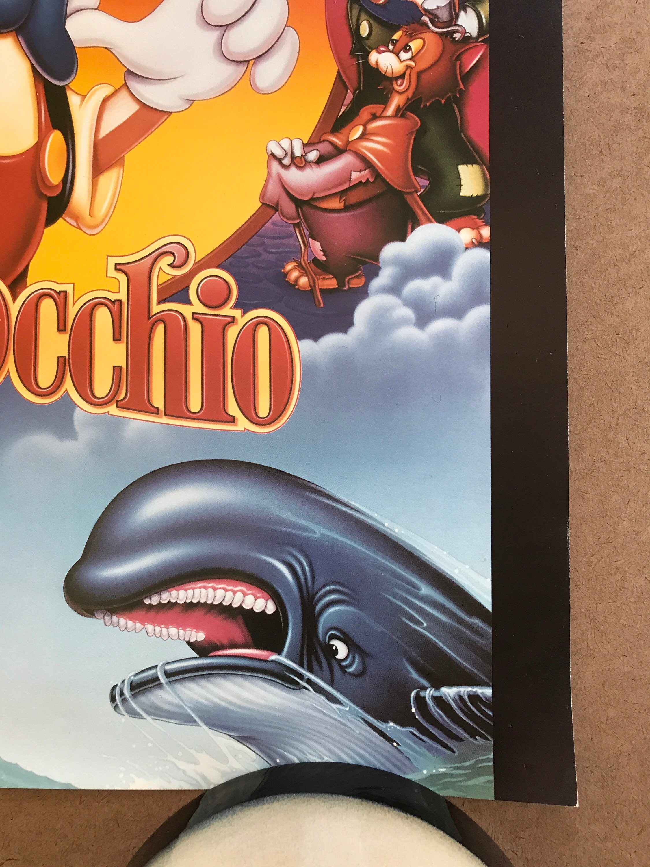 ヴィンテージオリジナル 1980 年代 ピノキオ ピンナップ ポスター
